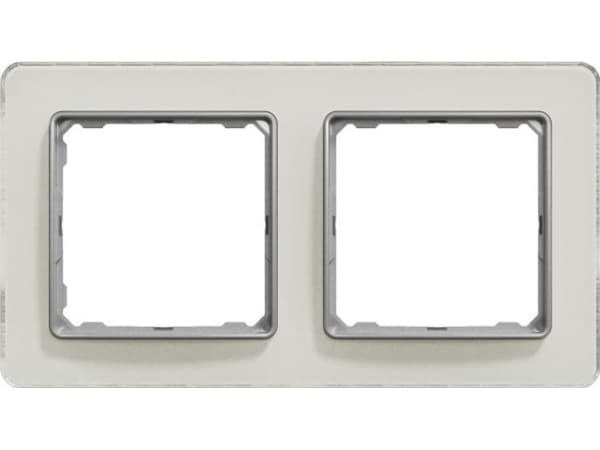 Schneider Electric, Sedna Elements, 2gångsram, vitt glas, glaseffekt, SDD360802