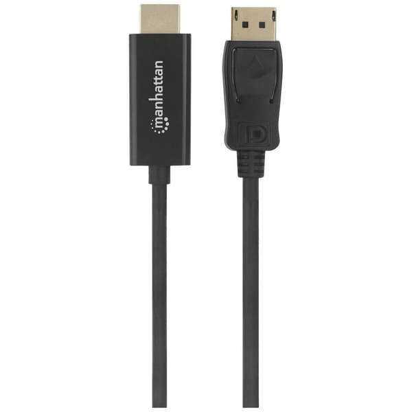 Manhattan DisplayPort / HDMI Adapterkabel DisplayPort-kontakt, HDMI-A-kontakt 1.80 m Svart 153201 DisplayPort-kabel