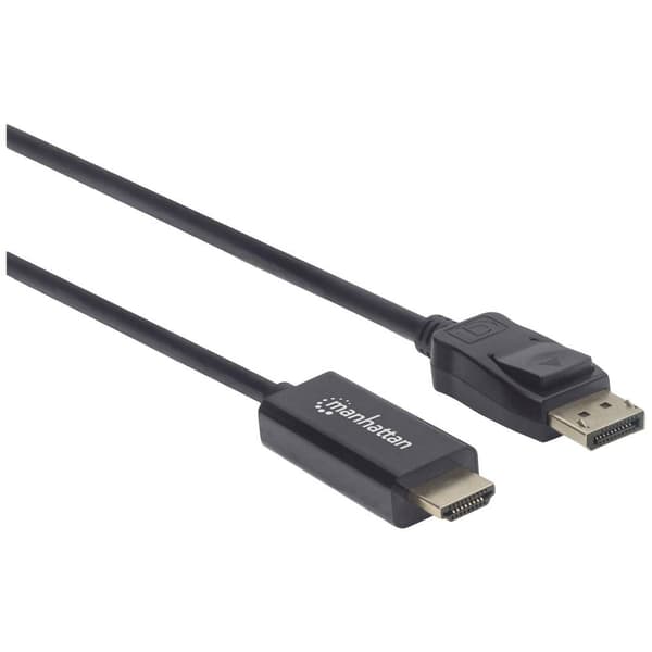 Manhattan DisplayPort / HDMI Adapterkabel DisplayPort-kontakt, HDMI-A-kontakt 1.80 m Svart 153201 DisplayPort-kabel
