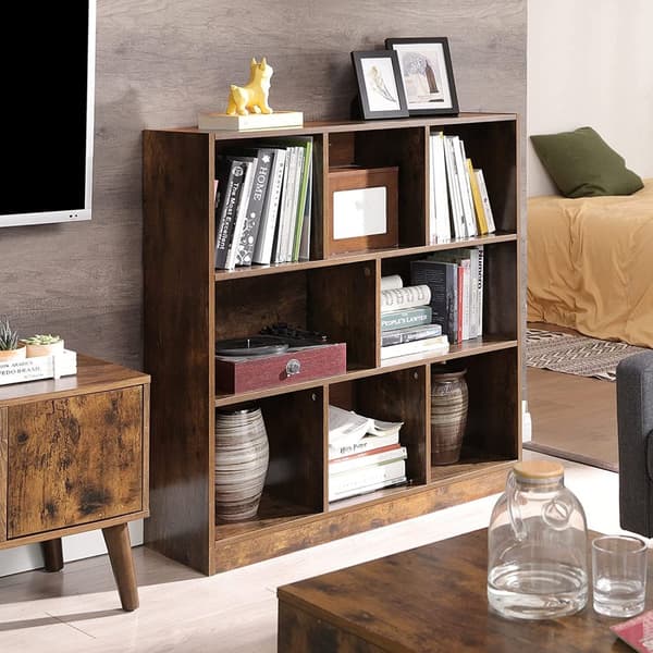 Bokhylla Med 8 Fack Vintage Brun 97,5 X 30 X 100 CM