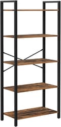 Pikkukuva 1 / 7: Bokhylla 66 x 30 x 153 cm Förvaringsställe Vintage brun-svart