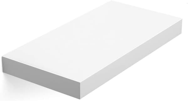 Vägghylla 40 x 20 CM - Vit Hyllplan