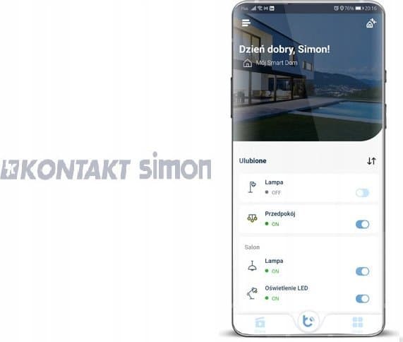 Kontakt-Simon Simon 54 GO Knappkontroll - 30 åtgärder för att styra andra kontroller som styrs med smartphone WiFi 230V (modul) svart matt DEK