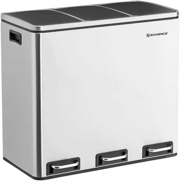 Sorteringskärl - Pedalhink 3 fack 54 Litre (3 x 18 L)