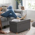 Pikkukuva 3 / 9: Sittbänk med förvaring 76 x 38 x 40 cm - 65L - Mörkgrå