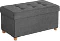 Pikkukuva 1 / 9: Sittbänk med förvaring 76 x 38 x 40 cm - 65L - Mörkgrå