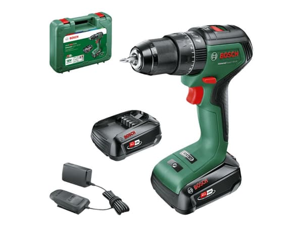 Bosch UniversalImpact 18V-60 - Hammerbor/driver - trådløs - 2 hastigheter - nøkkelfri borhylse 13 mm - 60 N·m - 2 batterier - 18 V