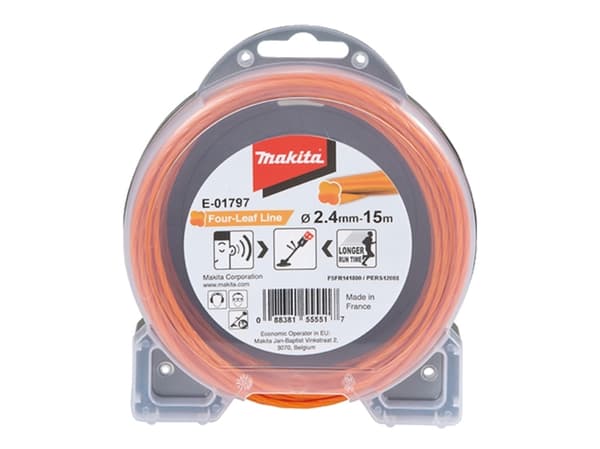 Makita - Mowing line - 2.4 mm - längd: 15 m - för P/N: DUR191UZX3, DUR368AZ, UR006GM101