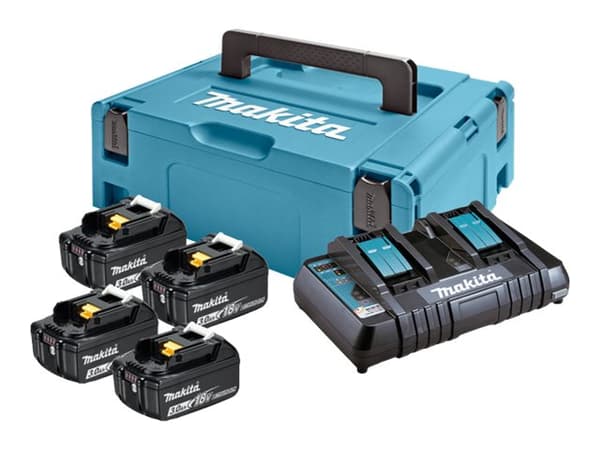 Makita LXT - Batteriladdare + batteri 4 x - Li-Ion - 3 Ah - 2 x batterier laddas