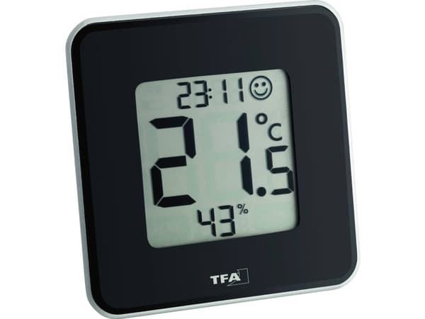 TFA Dostmann Style Termo- /hygrometer Sort