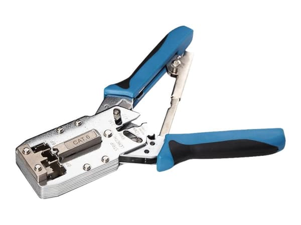 Netrack Modular Crimping Tool RJ45 8p+6p+4p+AMP Cat. 6, Pressure Control - Krampeverktøy