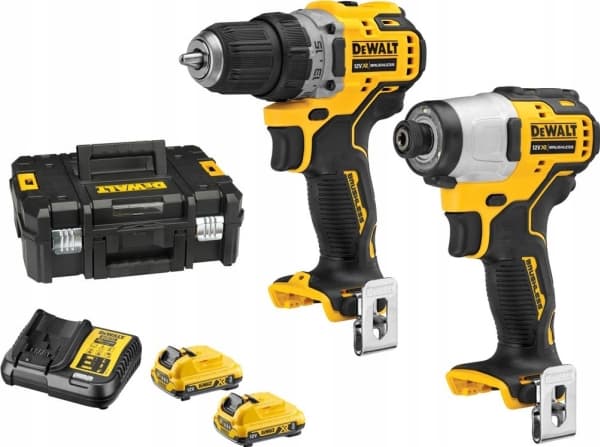 DeWALT DCK2110L2T-QW, Akkuruuvinväännin, Musta, Keltainen, 12 V, Litiumioni (Li-Ion), 440 mm, 330 mm
