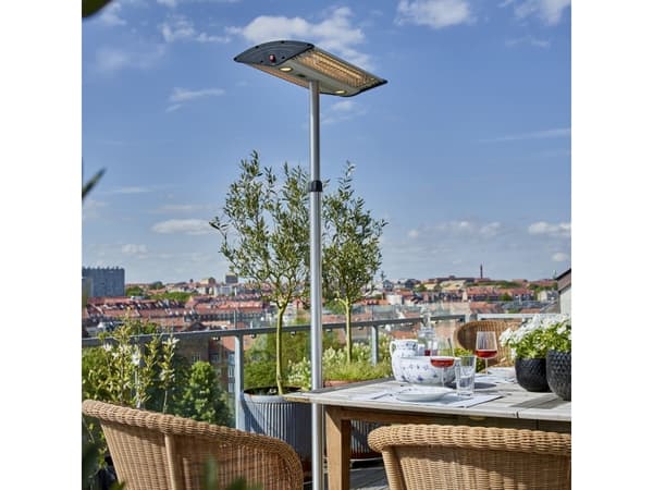 HORTUS Terrassevarmer gulvmodel 1000/2000 W, GT, sølv (211-390)