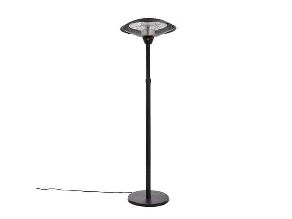 HORTUS terassilämmitin lattiamalli teleskoopilla 900/1200/2100 W, HA, musta (211-371)