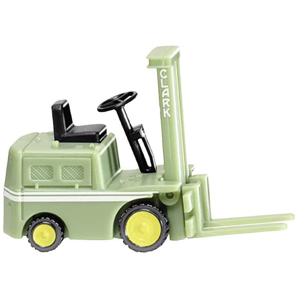 Wiking 117101 H0 Byggmodell Konstruktionsfordon Gaffeltruck Clark, blågrön