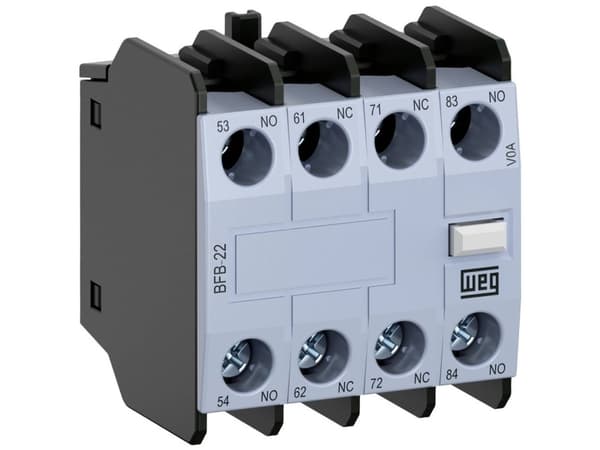 WEG BFB-22 SV Hjälpkontaktblock 2 x brytande kontakt, 2 x öppnande kontakt 1 st