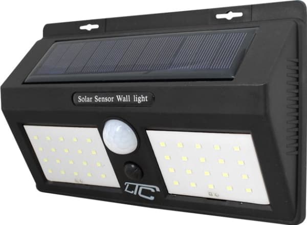 Vegglampe LTC LTC Solar LED-lampe 40xSMD 8W, 1000lm, 1200mAh PIR + solcellepanel.
