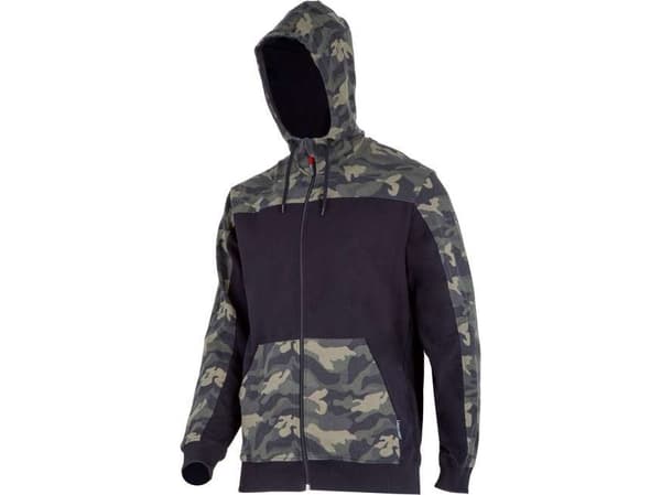 Lahti Pro Hooded zip up hoodie, grön-svart, camo, "l", ce, lahti