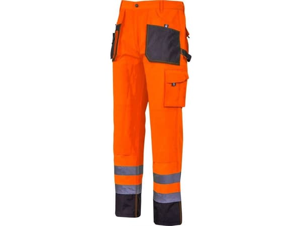 Lahti Pro HIGH VISIBILITY TROUSERS, SVART/ORANGE, &quot;3XL&quot;, CE, LAHTI
