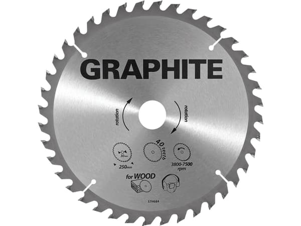 Graphite Graphite cirkelsågblad 255x30mm 40 tänder 57H686
