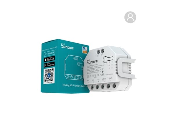 Sonoff Dual R3, Langallinen & langaton, Wi-Fi, Valkoinen, 2 kanavaa, 2200 W, 2.4 - 2.4835 MHz