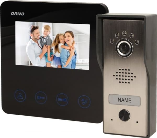 Orno videodörrtelefon, handsfree, färg, LCD 4,3 , svart, DUX
