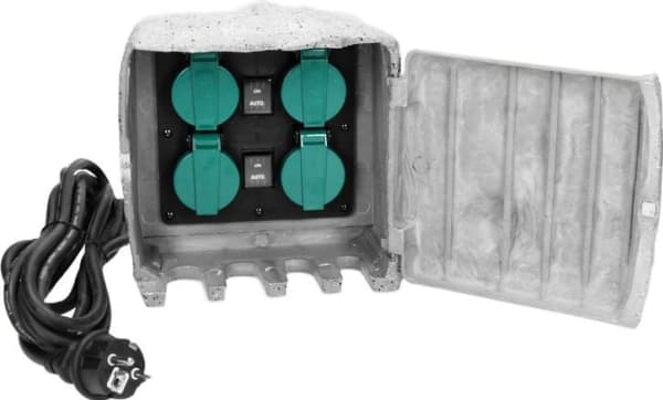 Orno Garden pistorasia KAMIEŃ, 4x2P+Z (schuko) OR-AE-13185(GS)