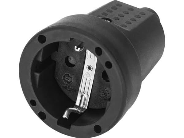 Orno Schuko minipistorasia, IP44 maadoituksella, musta, Schuko versio, 16A, 230V, 25 kpl.
