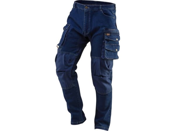 DENIM work trousers, reinforcements at the knees, size L