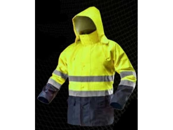 Work jacket high visibility waterproof, yellow, size XXXL