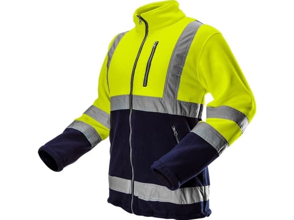 High visibility fleece jacket, yellow, size M
