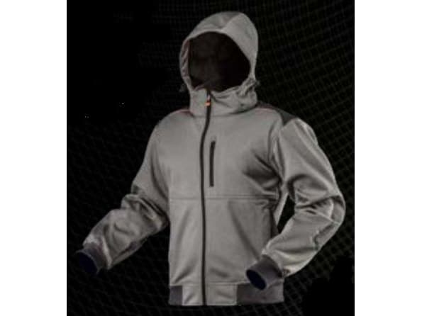 Softshell work jacket with detachable hood, size S