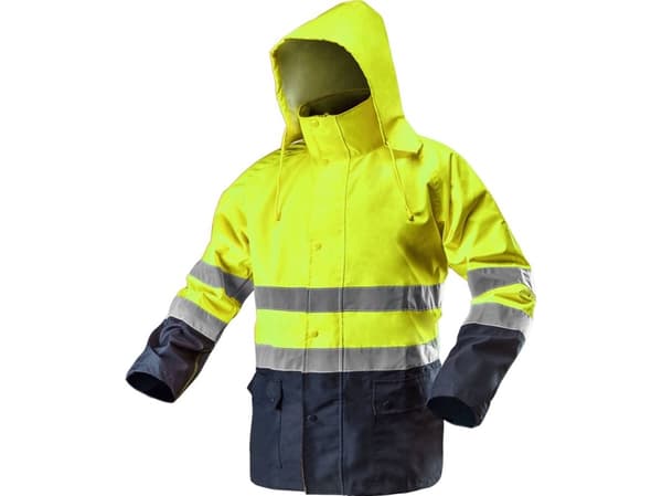 Waterproof high-visibility work jacket, yellow, size M