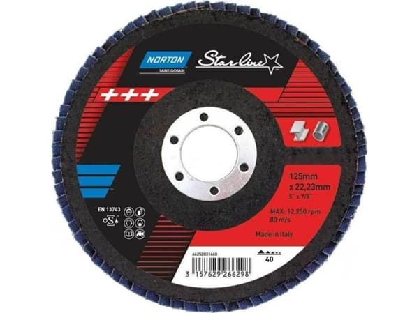 Norton Clipper Klaffskiva FLD FDTF 125x22 R82B NOR P60 STARL EU