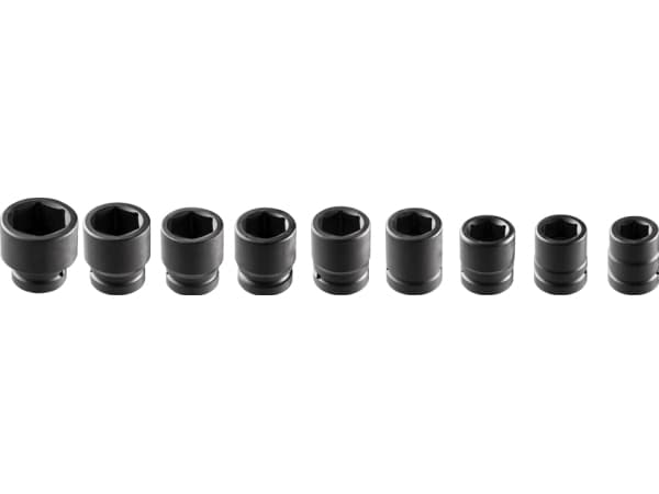 Neo Hex Impact Socket Set 1" 27-50 mm 9 stk (12-105)
