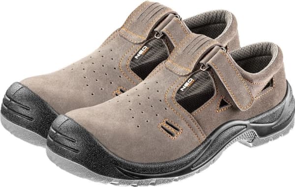 Suede work sandals, S1 SRC, size 42