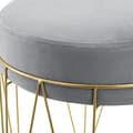 Miniatyrbild 6 av 7: Sittpall Melsele 45xØ35 cm metall [en.casa]