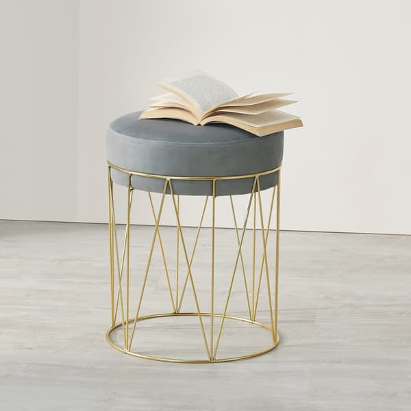 Sittpall Melsele 45xØ35 cm metall [en.casa]