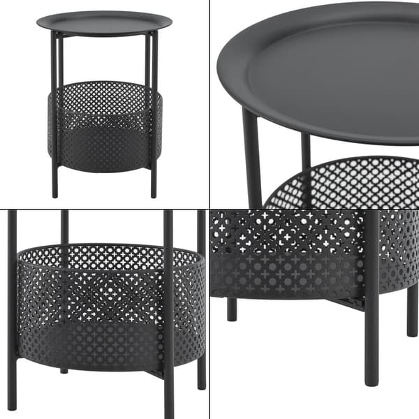 Sidobord Kruibeke 45xØ35 cm metall [en.casa]