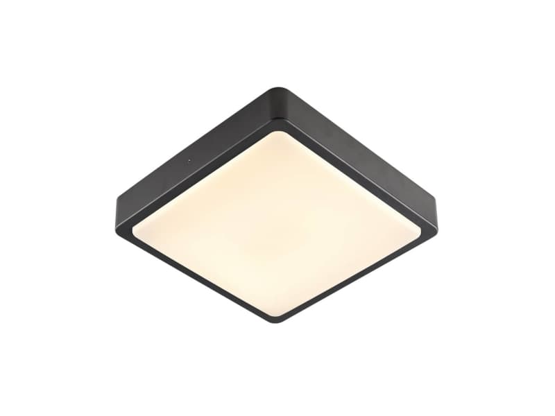 SLV AINOS SQUARE, Vägg-/takbelysning för utomhusbruk, Antracit, Gjuten aluminium, IP65, Fasad, I