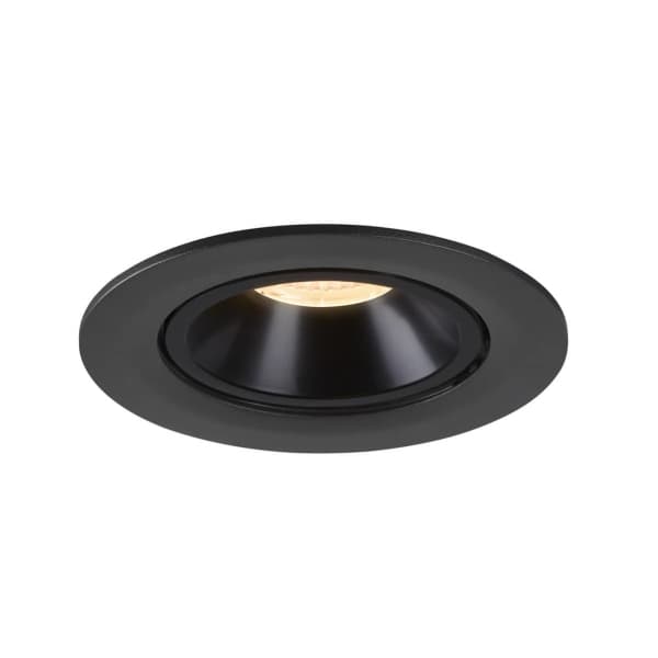 SLV NUMINOS GIMBLE L, Innsunket spotlight, 1 ampuller, 3000 K, 2150 lm, Sort