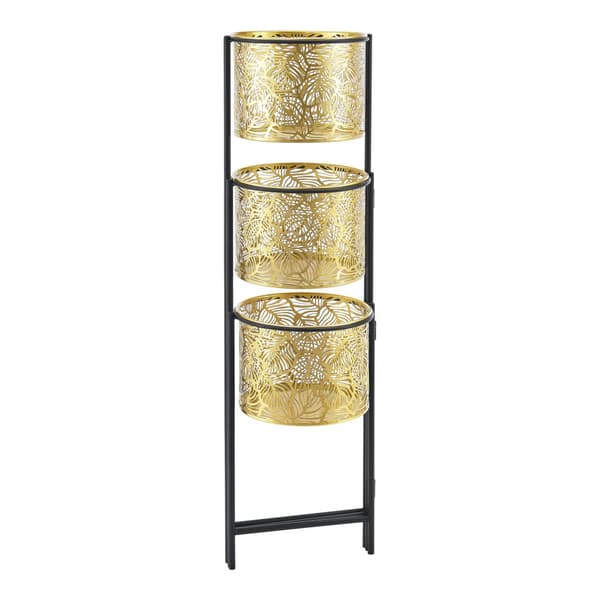 Piedestal Verrebroek 80x45x45 cm hopfällbar med 3 krukor [en.casa]