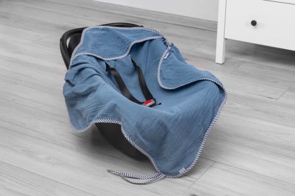 Sensillo MUSLIN SWADLE FOR SETE BLÅ 75x75