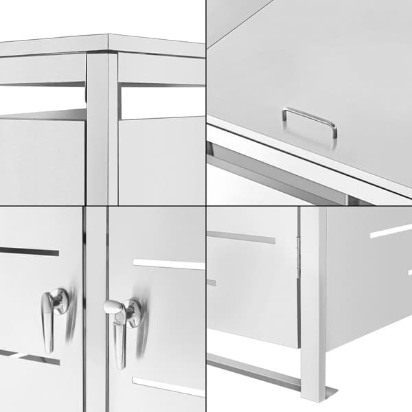 Sopkärlsskjul Fahrenwalde plats för 2 sopkärlar 116x132x80 cm [en.casa]