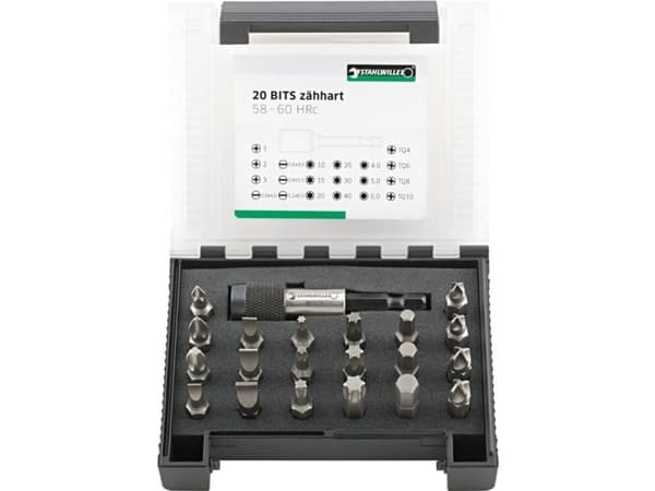 Stahlwille 1204/21-2 BIT-SET IN KUNSTSTOFFBOX 96080122 Bitsæt