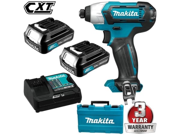 Makita TD110DSAE, Mutterdragare, Svart, Blå, 1/4", 110 nm, 2600 RPM, 3200 RPM