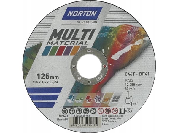 Norton Clipper kapskiva C46T-125x1,6x22,23-T41 NOR-Multi Purpose