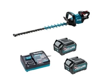 Makita UH005GD201 - Hekkstusser - trådløs - 40 V - 4 Ah - 2 batterier, inkludert lader - 2000/3600/5000 spm - 75 cm - kuttekapasitet: 23.5 mm - 5.1 k