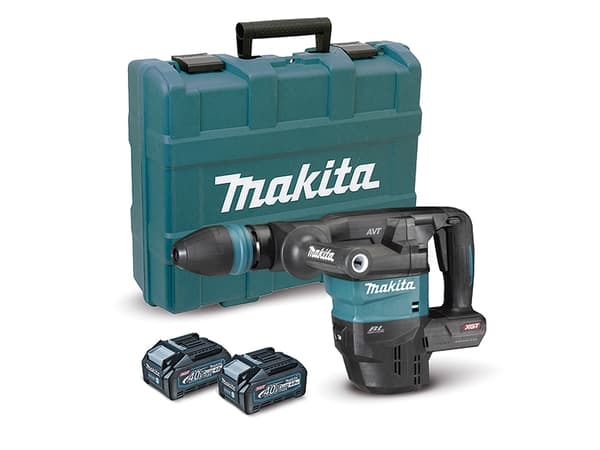 Makita XGT HM001GM201 - Roterende hammer - trådløs - SDS-max - 9.4 joule - 2 batterier - 40 V