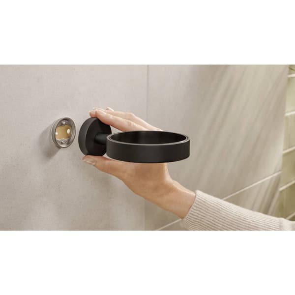tesa MOON BLACK Toalettborste-set Lim Metall